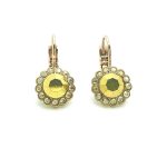 Mariana Earrings Lovely Flower Beaded Aurum & Gold Crystal Swarovski My Treasures Coll. - Image 2