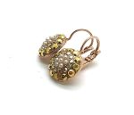 Mariana Earrings Elegant Round Beaded Pearl Mineral & Aurum,Lt Topaz  Crystals My Treasures Coll. - Image 2