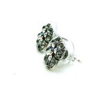 Mariana Earrings Clover Shape Black Diamond, Clear & AB Austrian Crystal Special Edition - Image 2