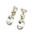 Mariana Earrings Brilliant Triple Tier Strand Crystal Swarovski On A Clear Day Sweet Summer Coll. - Image 2