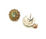 Mariana Earrings Floral Chrysolite, Jonquil & Topaz Crystal Swarovski Yellow Brick Road Nostalgia Coll. - Image 3