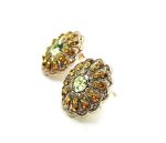Mariana Earrings Floral Chrysolite, Jonquil & Topaz Crystal Swarovski Yellow Brick Road Nostalgia Coll. - Image 2