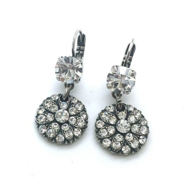 Mariana Earrings Floral Guardian Angel Clear Austrian Crystals On A Clear Day Sweet Summer Coll.