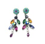 Mariana Earrings Alluring Chandelier Multi Color Austrian Crystals My Treasures Coll. - Image 2