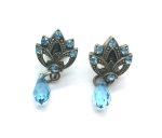 Mariana Earrings Fine Detailed Aquamarine Crystal Swarovski My Treasures Coll. - Image 2