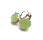 Mariana Earrings Gorgeous Lime Cushion Crystal Swarovski My Treasures Coll. - Image 2