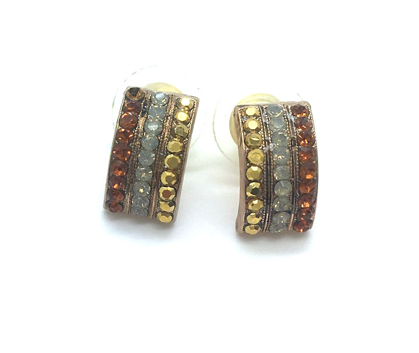 E-1359-002-RG2 (2) Mariana Earrings Finely Detailed Topaz, White Opal & AB Crystal Swarovski My Treasures Coll. - Image 1