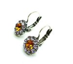 Mariana Earrings Dainty Flower Starlight & Canary Crystal Swarovski Macaroon Solis Coll.