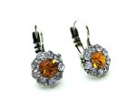 Mariana Earrings Dainty Flower Starlight & Canary Crystal Swarovski Macaroon Solis Coll. - Image 3