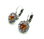 Mariana Earrings Dainty Flower Starlight & Canary Crystal Swarovski Macaroon Solis Coll. - Image 2