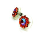 Mariana Earrings Dainty Flower Shape Hyacinth & Hyacinth AB Crystal Swarovski My Treasures Coll. - Image 2