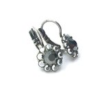 Mariana Earrings Dainty Flower AB & Jet Black Crystal Swarovski My Treasures Coll. - Image 3