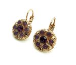 Mariana Earrings Bohemian Rhapsody Coll. Flower Shape Purple & Velvet Austrian Crystals