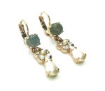 Mariana Earrings Finely Detailed Dangling Pearl & AB Austrian Crystals Casablanca Nostalgia Coll. - Image 3
