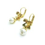 Mariana Earrings Pearl Mineral Matt Yellow Gold My Treasures Coll. - Image 3