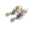 Mariana Earrings Finely Detailed Pearl & White Opal Crystal Swarovski Casablanca Nostalgia Coll. - Image 2