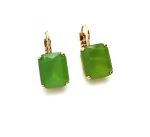 Mariana Earrings Rectangular Apple Green Austrian Crystal  My Treasures Coll. - Image 3