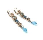 Mariana Earrings Gorgeous Dainty Flower & Multi Tier Strand Austrian Crystals Twist and Shout Nostalgia Coll. - Image 3