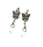 Mariana Earrings Butterfly Dangling with Tear Drop Crystal Swarovski On A Clear Day Sweet Summer Coll. - Image 2