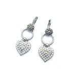 Mariana Earrings Exquisite Heart Shape Beaded Austrian Crystals On A Clear Day Sweet Summer Coll. - Image 2