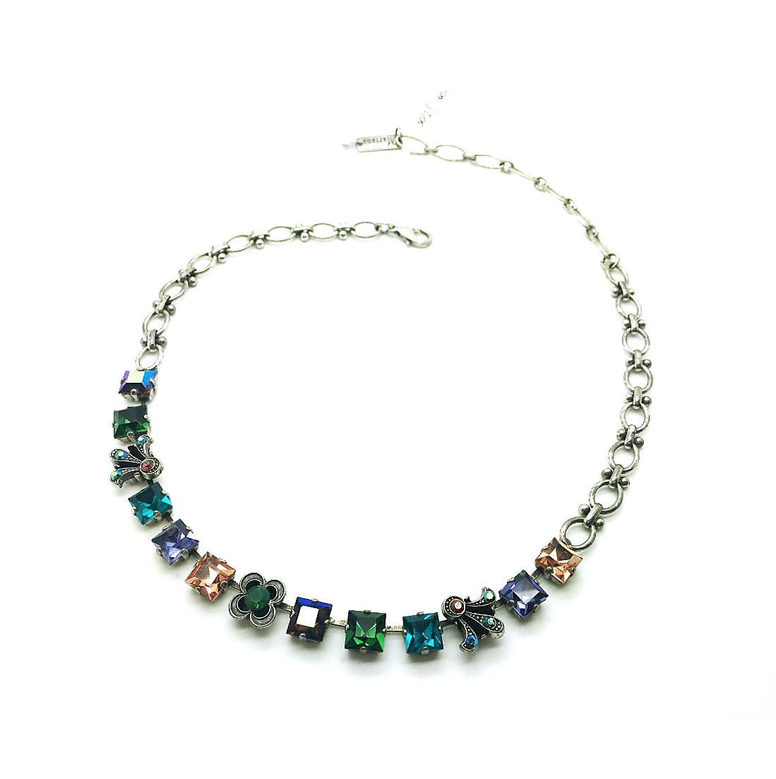 N-3012-1-1003-SP (2) Necklace By Mariana Woman Colorful Floral Charms Swarovski Crystals - Image 1
