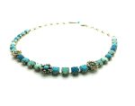 Mariana Necklace Floral Blue Opal, Turq & Pacific Opal Crystal Swarovski Bahamas Caribbean Life Coll. - Image 2
