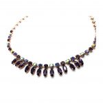 Necklace By Mariana Woman Sophisticated Amethyst, Sapphire and AB Swarovski Crystals