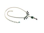 Mariana Pendant Necklace Marquise Shape Green, Purple & Crystal AB Swarovski Crystals My Treasures Coll.