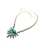Necklace By Mariana Woman Rich Turquoise, AB and Pacific Opal Swarovski Crystals - Image 2