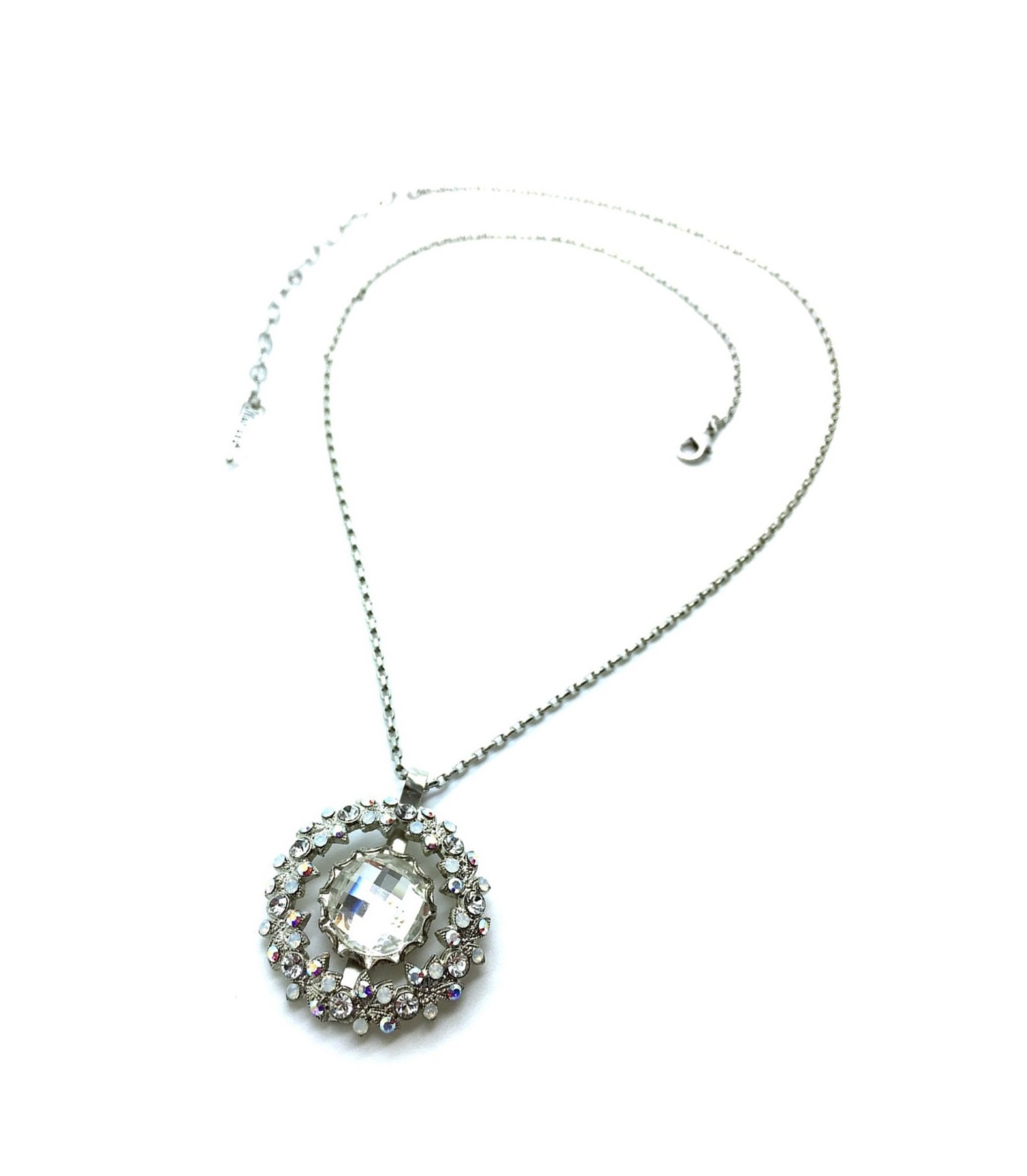 N-5040-5-001-RO (1) Mariana Necklace Stunning Garland Shape with Faceted Crystal Swarovski On A Clear Day Sweet Summer Coll. - Image 1