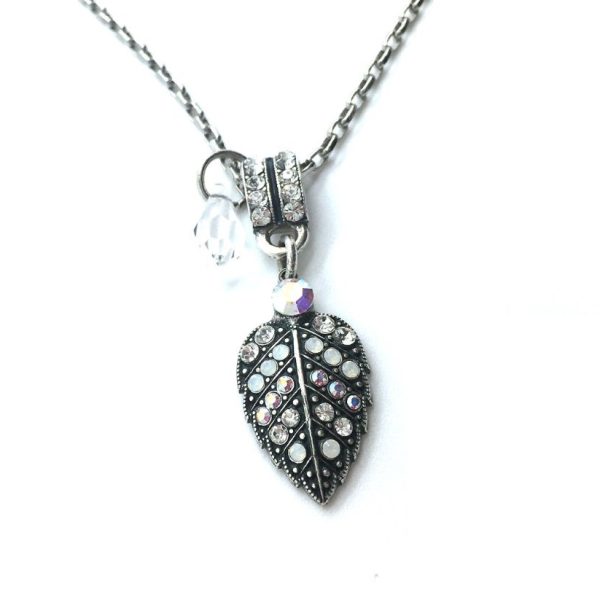 Mariana Necklace Gorgeous Leaf Shape Beaded Austrian Crystals On A Clear Day Sweet Summer Coll.