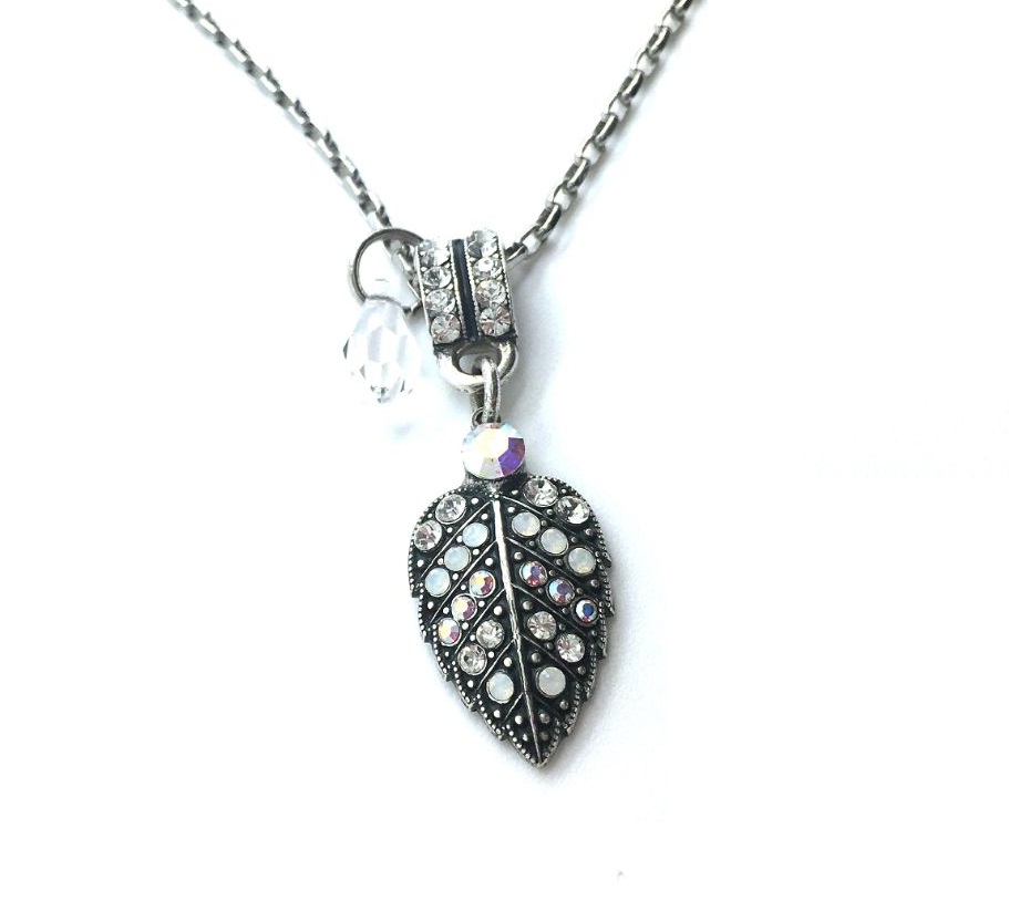 N-5042-3-001-SP (3) Mariana Necklace Gorgeous Leaf Shape Beaded Austrian Crystals On A Clear Day Sweet Summer Coll. - Image 1