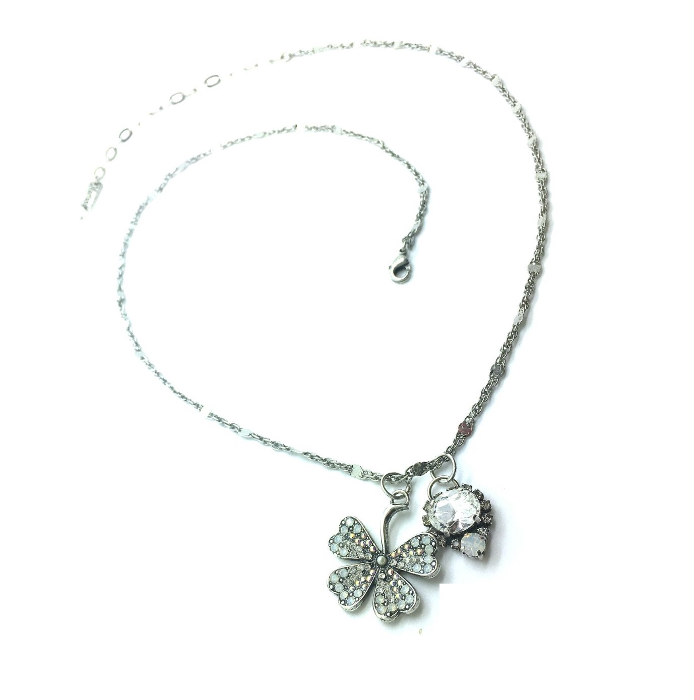 N-5075-2-001-SP (1) Mariana Necklace Elegant Clover & Clear Crystal Swarovski On A Clear Day Sweet Summer Coll. - Image 1
