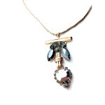 Mariana Necklace Pendant Exquisite Design Black Diamond & Jet Hematite Crystal Swarovski My Treasures Coll. - Image 2