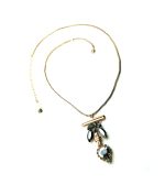 Mariana Necklace Pendant Exquisite Design Black Diamond & Jet Hematite Crystal Swarovski My Treasures Coll.