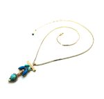 Mariana Necklace Pendant Elegant Howlite Chinese Turq Mineral Bliss Nirvana Coll. - Image 3