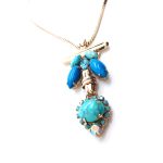Mariana Necklace Pendant Elegant Howlite Chinese Turq Mineral Bliss Nirvana Coll. - Image 2