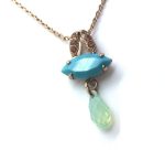 Necklace Pendant By Mariana Woman Beautiful Aqua Marquise Swarovski Crystals