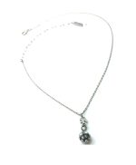 Mariana Necklace Dainty Butterfly & Round Pendant Beaded Crystal Swarovski On A Clear Day Sweet Summer Coll. - Image 3