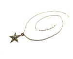 Mariana Pendant Necklace Star Shape Green Turquoise Swarovski Crystals My Treasures Coll.