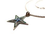 Mariana Pendant Necklace Star Shape Green Turquoise Swarovski Crystals My Treasures Coll. - Image 3