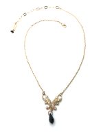 Mariana Necklace Pendant Detailed Butterfly Shape & Jet Black Crystal Swarovski Black Orchid Botanica Coll. - Image 3