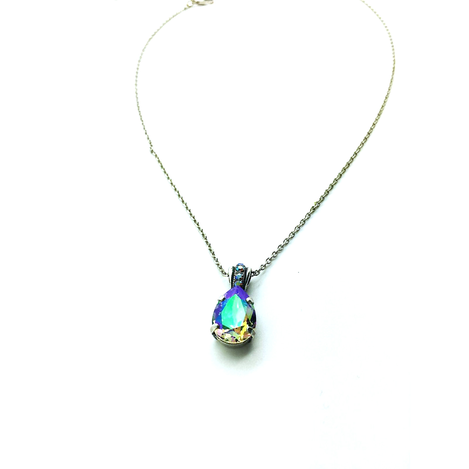 N-5312-200-SP (3) Necklace Pendant By Mariana Woman Alluring Pear Shape Paradise Swarovski Crystals - Image 1