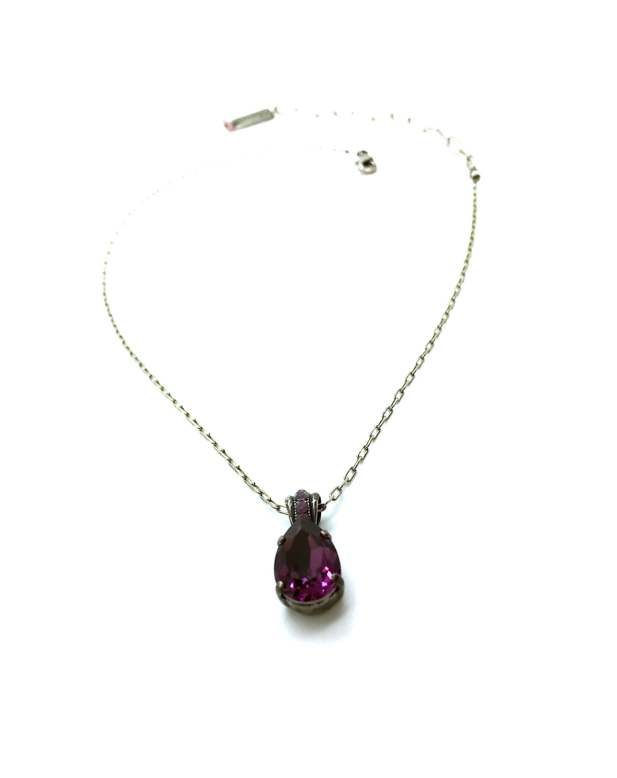 N-5312-2044-SP (1) Mariana Necklace Pendant Pear Shape Amethyst Crystal Swarovski My Treasures Coll. - Image 1