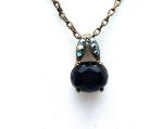 Mariana Pendant Necklace Oval Shape Ametyst Mineral & AB Swarovski Crystals My Treasures Coll. - Image 3