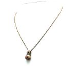 Mariana Pendant Necklace Oval Shape Leopard Ckine Agate Mineral & Swarovski Crystals My Treasures Coll. - Image 2