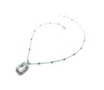 Mariana Pendant Necklace Lovely Rectangular Clear Austrian Crystals On A Clear Day Sweet Summer Coll. RO Plated - Image 3