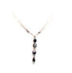 Mariana Pendant Necklace Pyrite Mineral & Clear, Silver, Grey,Black Swarovski Crystals Zulu Africa Coll. - Image 3