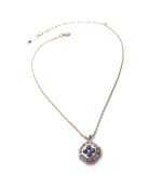 Mariana Pendant Necklace Finely Octagon Beaded Austrian Crystals Purple Rain Cocktail Hour Coll.