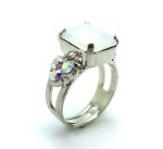 Mariana Ring Stunning White Opal & AB Austrian Crystals My Treasures Coll. - Image 3